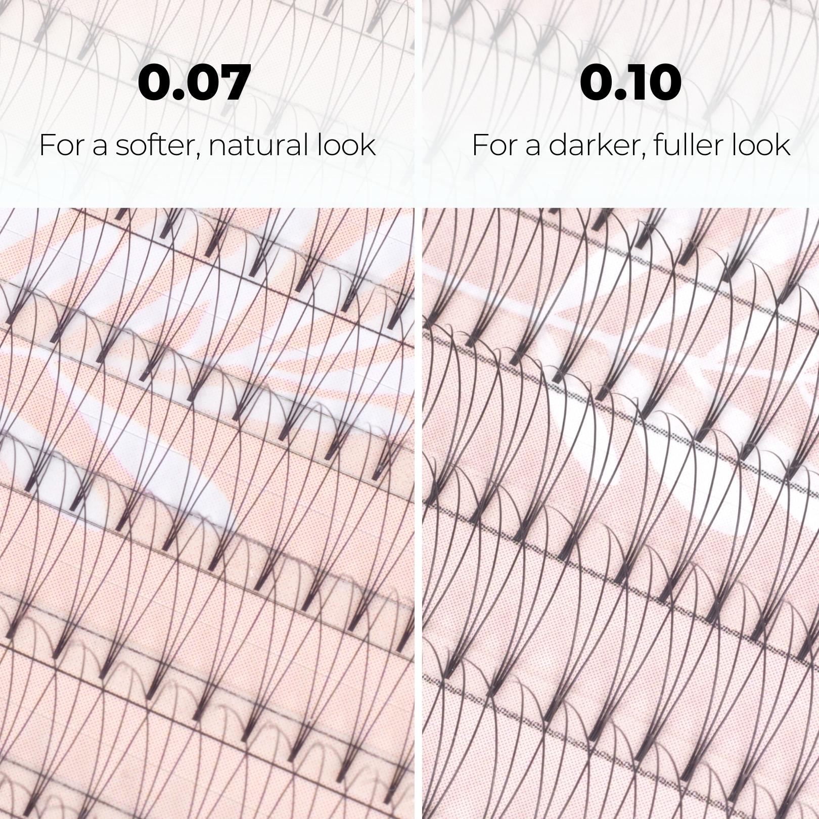 3D Premade Volume Fans Ultra Dark Short Stem Premade Lashes