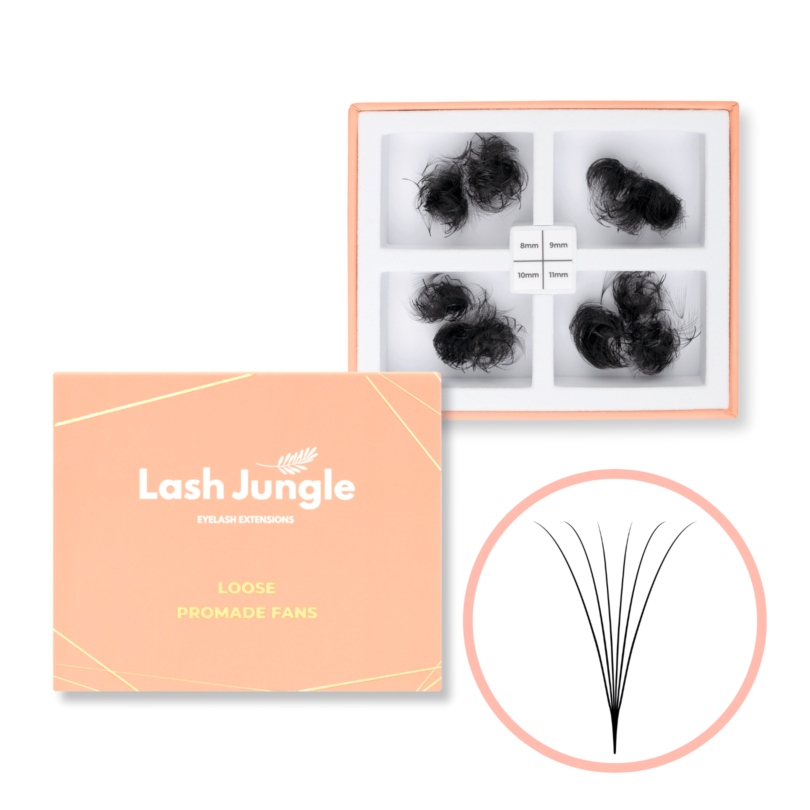 6D Loose Promade Fans - 1000 Premade Volume Lashes Loose fans