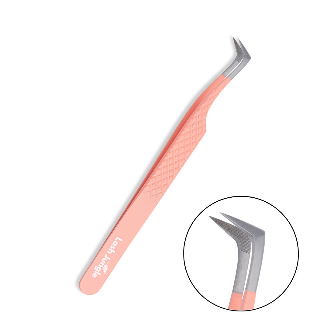 Signature Coral Pink Lash Tweezers – Boot
