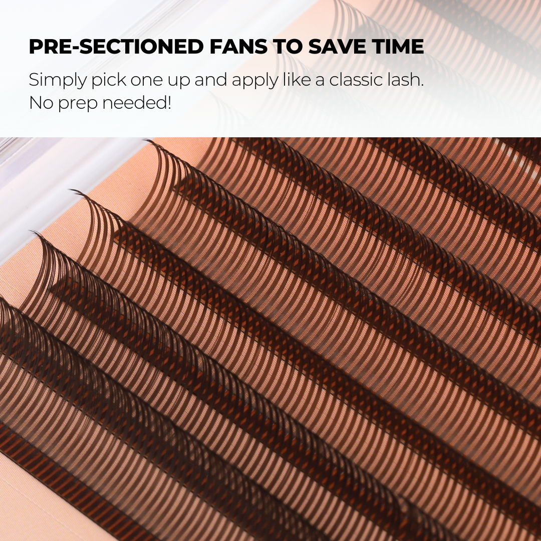 Espresso Brown Premade Closed Fans