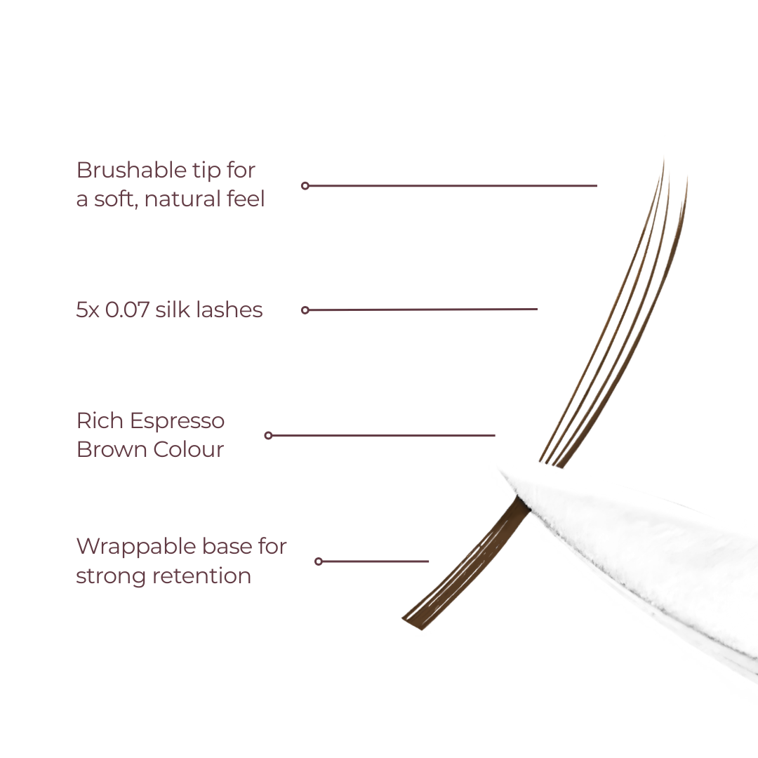 Espresso Brown Premade Closed Fans