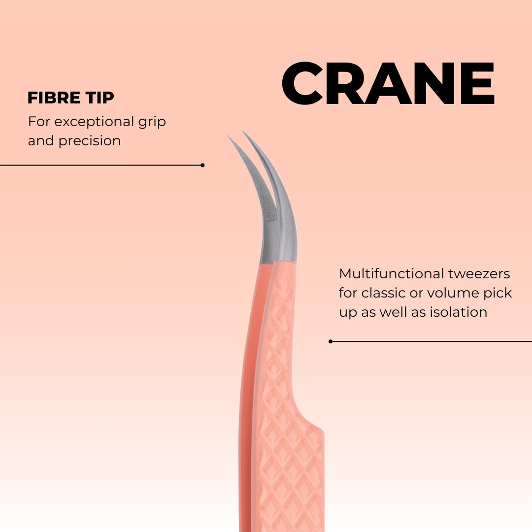 Signature Coral Pink Lash Tweezers – Crane