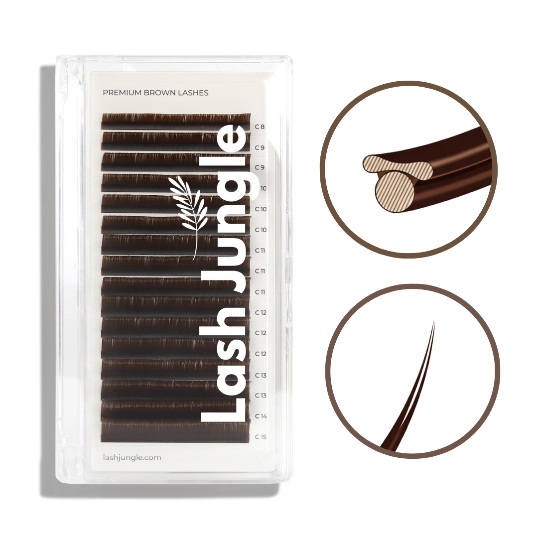 Espresso Brown Flat Lashes