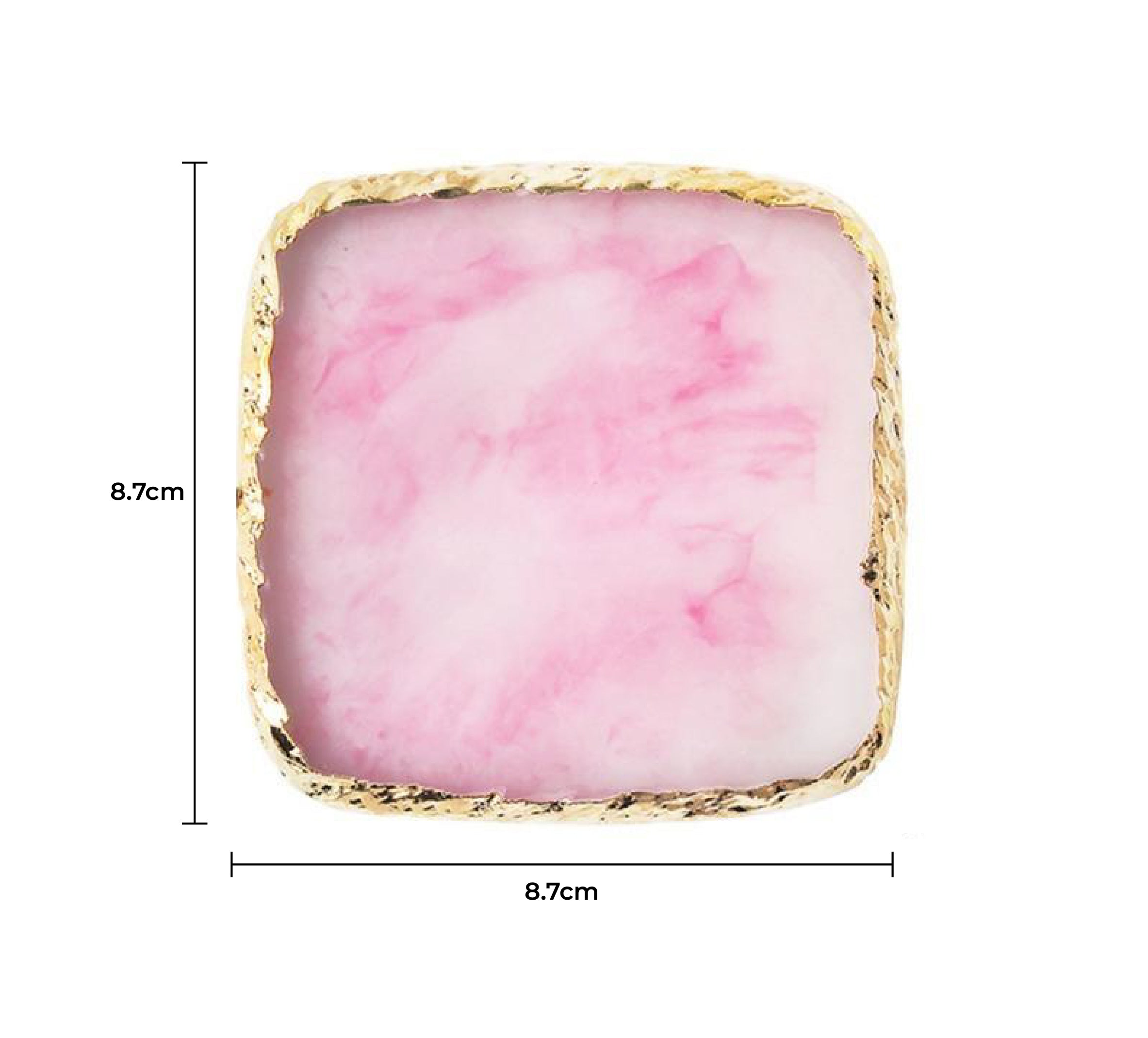 Gemstone Lash & Glue Holder Adhesive Palette - Pink Square