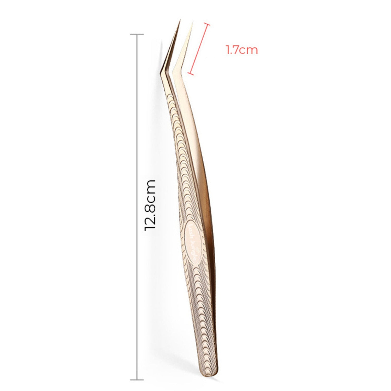Lash Jungle Premium Gold Tweezers Angled