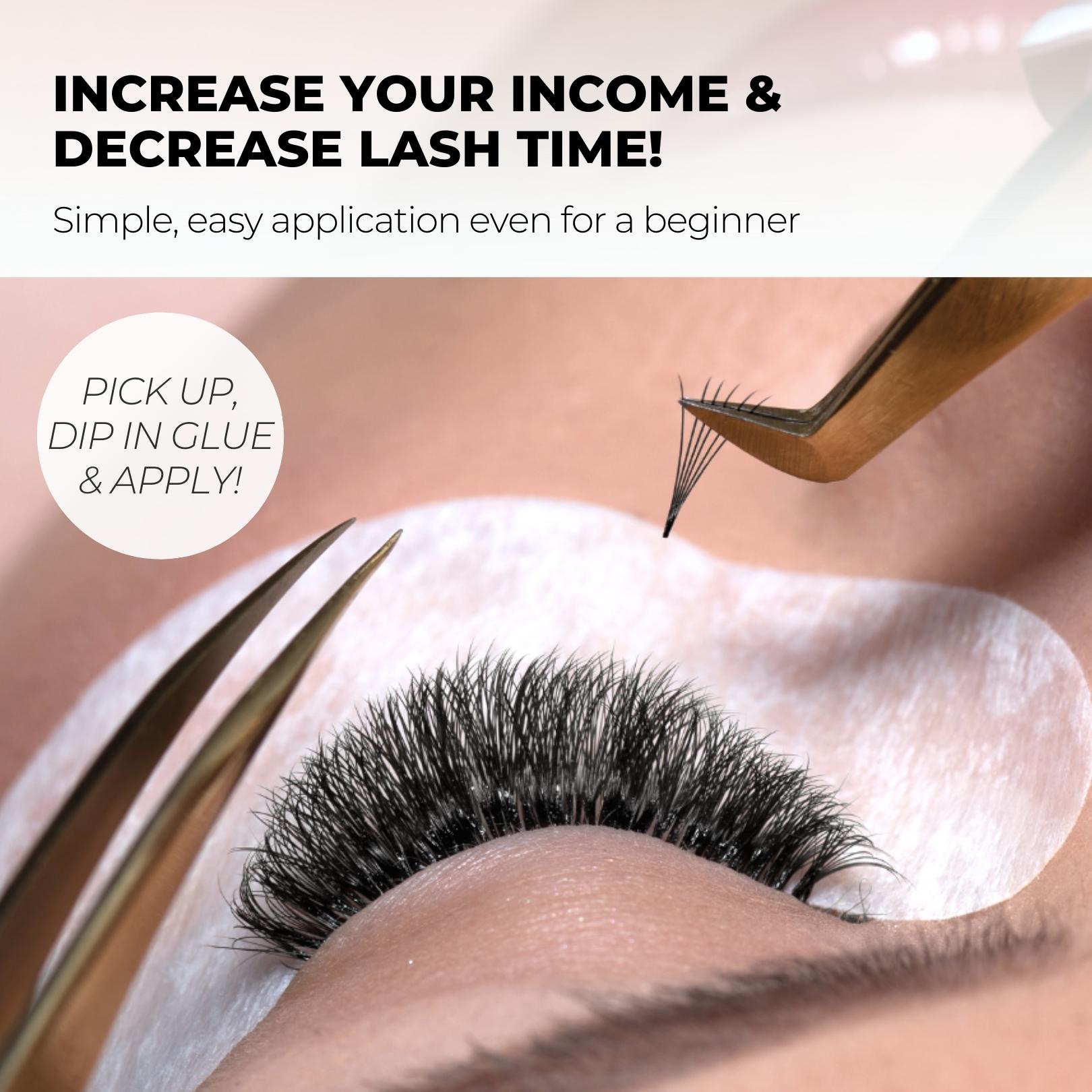 14D Promade Fans XXL Eco 400 - Premade Volume Fans Premade Lashes