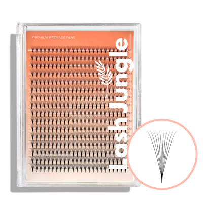 10D Premade Volume Fans Ultra Dark Pointy Stem