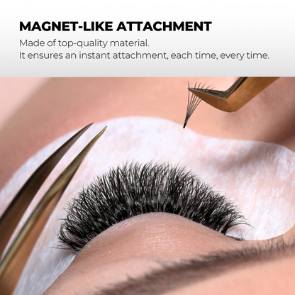 12D Premade Volume Fans Ultra Dark Short Stem