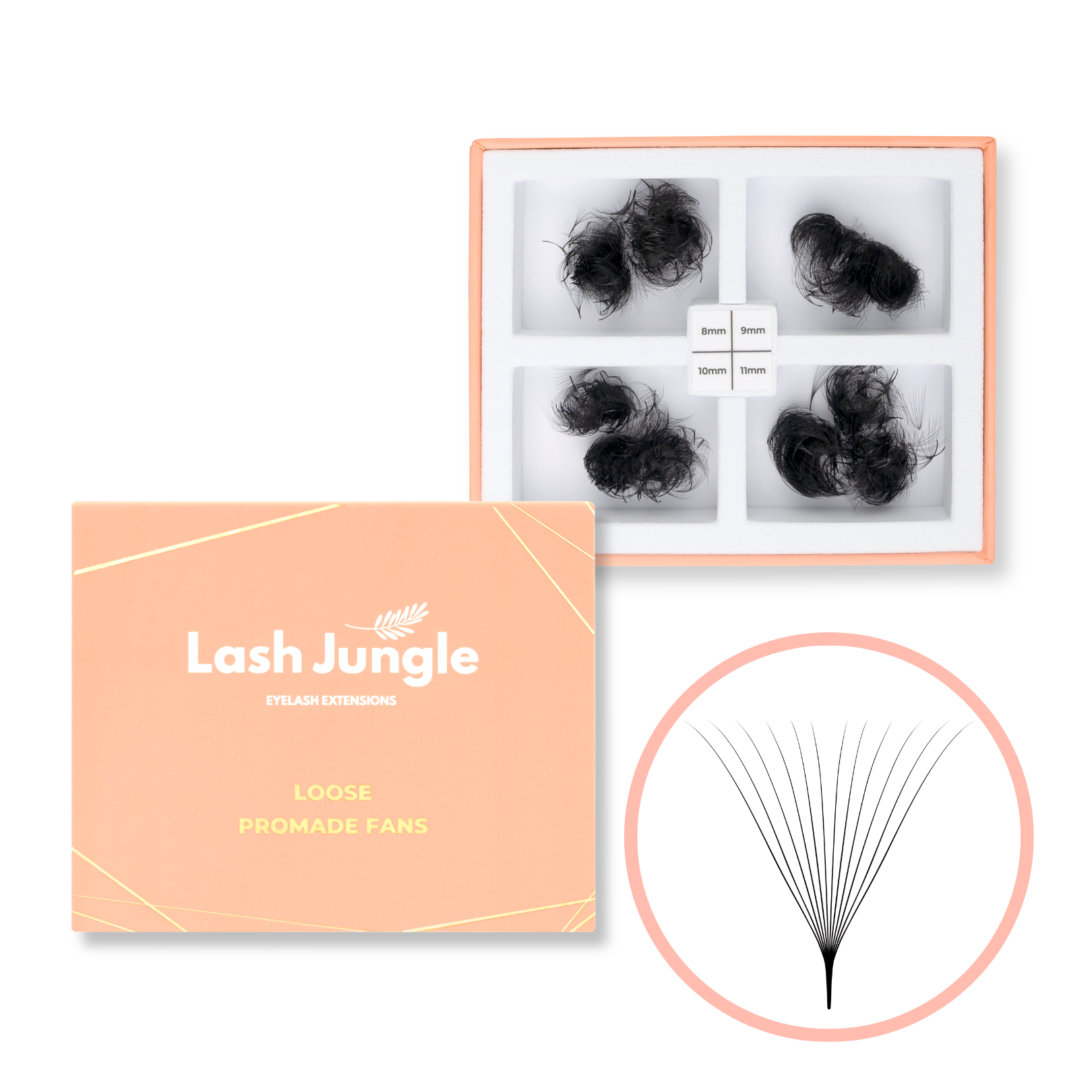 12D Loose Promade Fans - 1000 Premade Volume Lashes