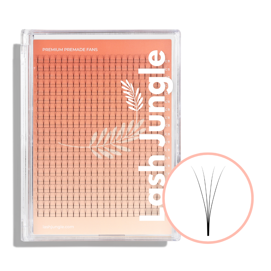 4D Premade Volume Fans Ultra Dark Long Stem