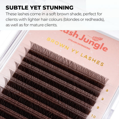 Premium Brown YY Lashes 0.07