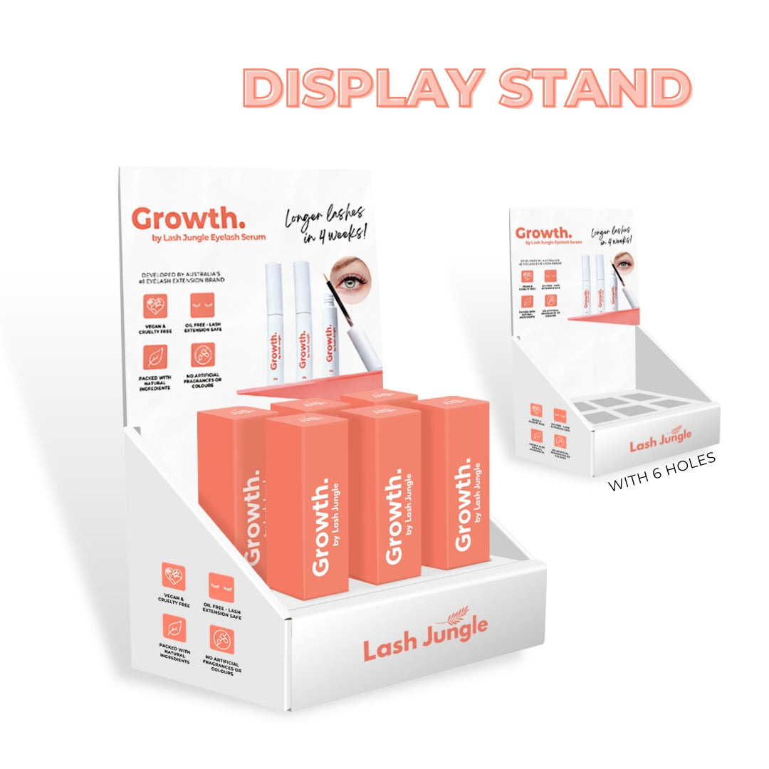 Display Stand for Growth. by Lash Jungle Eyelash Serum