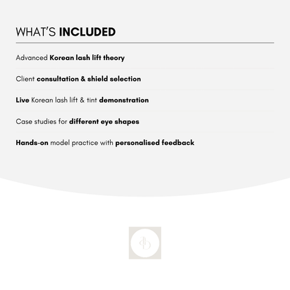 Korean Lash Lift In-Person Masterclass