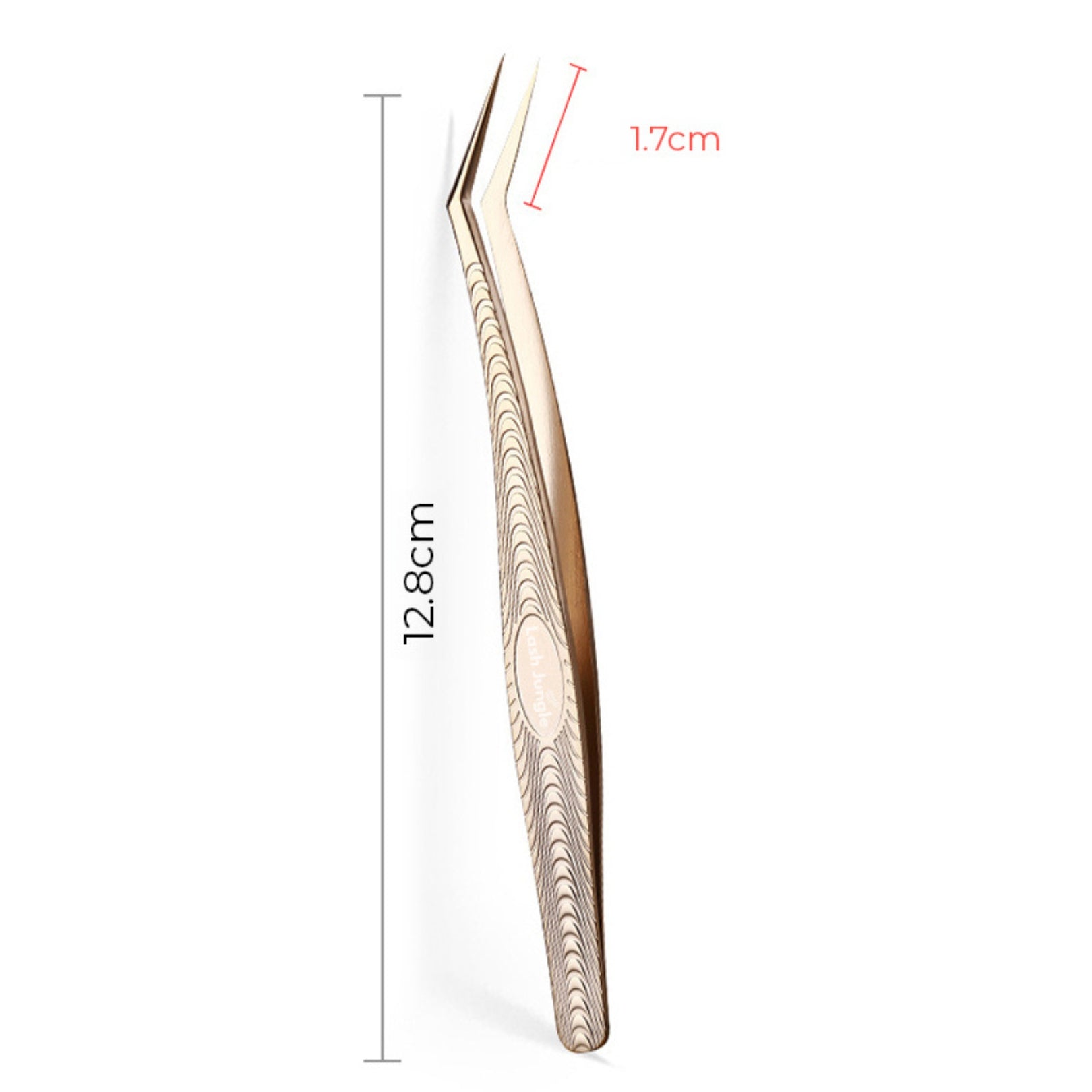    Lash Jungle Premium Gold Tweezers Angled