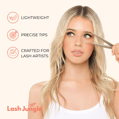 Lash Jungle Premium Gold Tweezers Straight