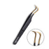 M curve fibre tip lash tweezers - black for eyelash extensions