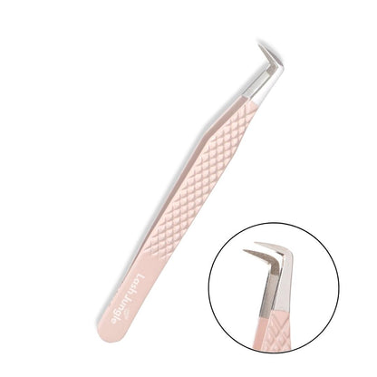 Pink Fibre Tip Lash Tweezers Boot