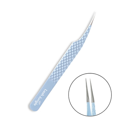 Premium Sky Blue Lash Tweezers - Isolation