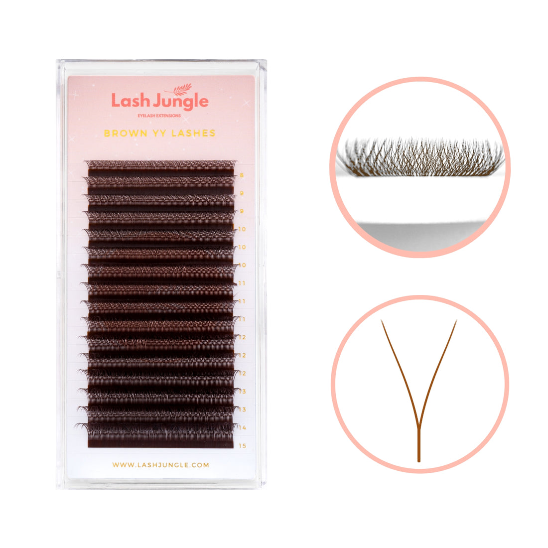 Premium Brown YY Lashes 0.07