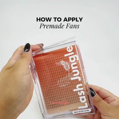 10D Premade Volume Fans Ultra Dark Short Stem