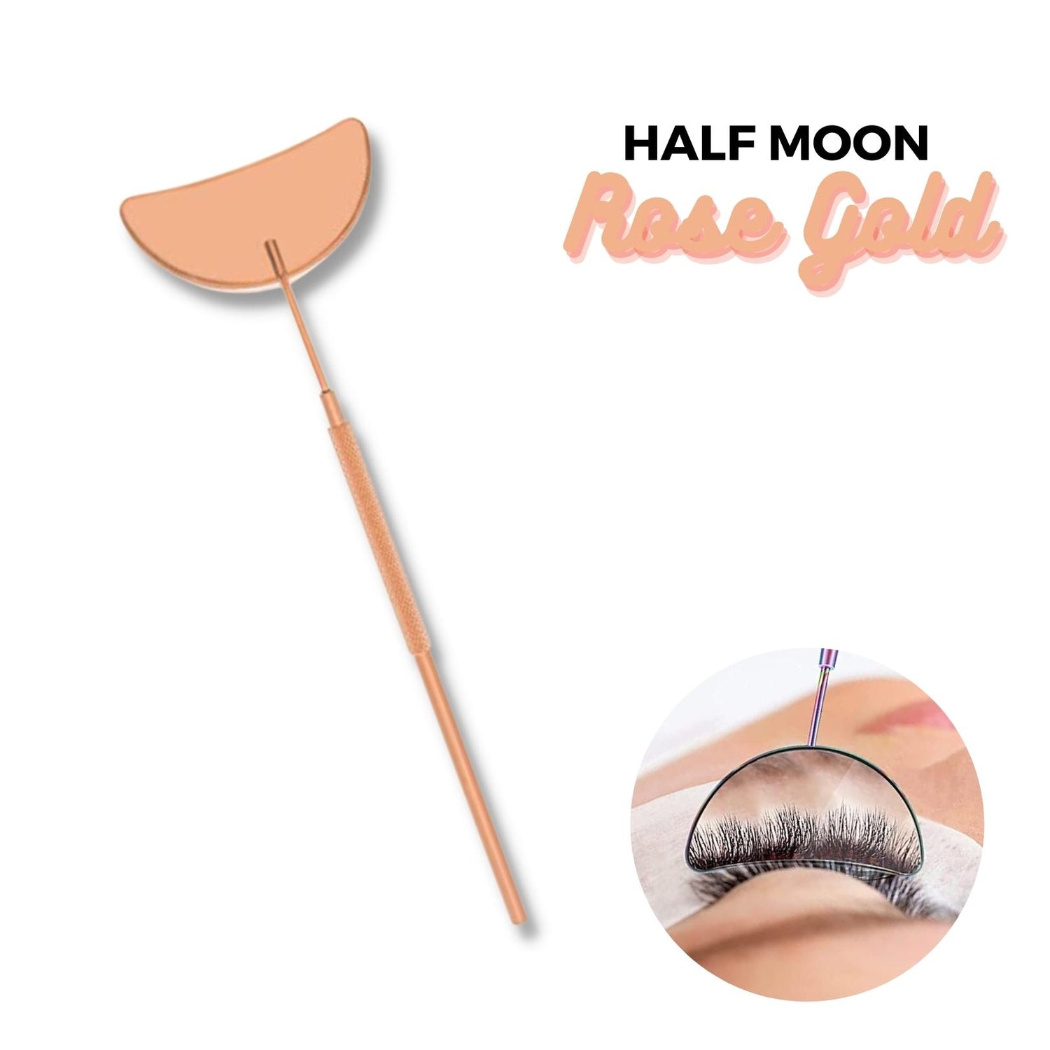 Rose Gold Luna Large Lash Mirror for Eyelash Extensions